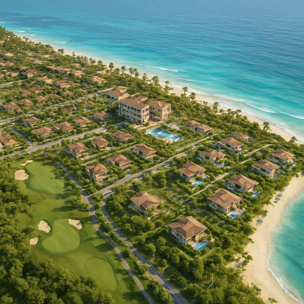 Master plan rendering of luxury community